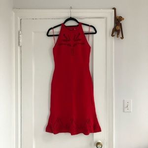 Elie Tahari Red Knit Dress
